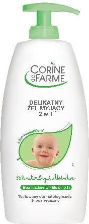 Dušo želė kūnui ir plaukams Corine de Farme Bebe 2in1 500 ml цена и информация | Kosmetika vaikams ir mamoms | pigu.lt