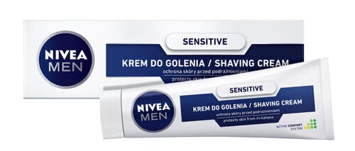 Skutimosi kremas Nivea For Men Sensitive 100 ml kaina ir informacija | Skutimosi priemonės ir kosmetika | pigu.lt