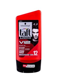 Stiprios ir greitos fiksacijos plaukų gelis vyrams Schwarzkopf Taft Looks V12 Power Turbo Hold, 150 ml kaina ir informacija | Plaukų formavimo priemonės | pigu.lt