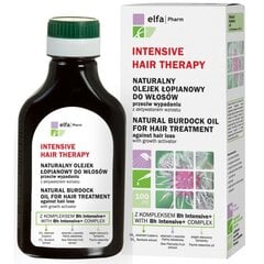 Natūralus varnalėšų aliejus plaukams Elfa Pharm Intensive Hair Therapy 100 ml kaina ir informacija | Priemonės plaukų stiprinimui | pigu.lt