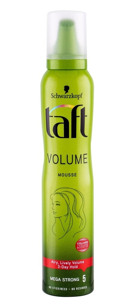 Apimties suteikiančios plaukų putos Schwarzkopf Taft Volume 48H Mega Strong, 200 ml цена и информация | Plaukų formavimo priemonės | pigu.lt