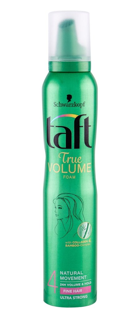 Stiprios fiksacijos apimties suteikiančios plaukų putos Schwarzkopf Taft Volume Ultra Strong, 200 ml цена и информация | Plaukų formavimo priemonės | pigu.lt