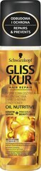 Спрей-кондиционер для волос с секущимися концами Schwarzkopf GLISS KUR Oil Nutritive 200 мл цена и информация | Бальзамы, кондиционеры | pigu.lt
