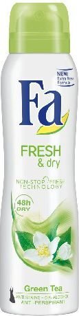 Purškiamas dezodorantas antiperspirantas Fa Fresh & Dry Green Tea 150 ml kaina ir informacija | Dezodorantai | pigu.lt