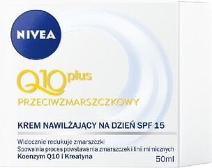 Dieninis veido kremas nuo raukšlių normaliai odai Nivea Q10 Power SPF 15, 50 ml kaina ir informacija | Veido kremai | pigu.lt