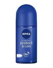 Дезодорант-антиперспирант NIVEA Protect&Care ролик, для женщин 50 мл цена и информация | Дезодоранты | pigu.lt