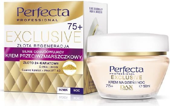 Intensyvus veido kremas nuo raukšlių Perfecta Exclusive 75+ 50 ml kaina ir informacija | Veido kremai | pigu.lt