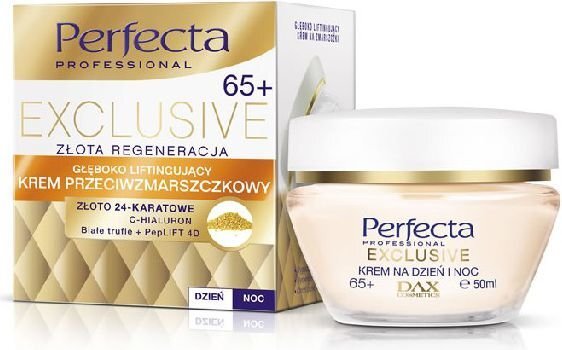 Veido kremas nuo raukšlių Perfecta Exclusive 65+ 50 ml kaina ir informacija | Veido kremai | pigu.lt