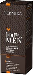 Увлажняющий крем для лица против морщин Dermika 100% for Men 50+ для мужчин, 50 мл цена и информация | Кремы для лица | pigu.lt