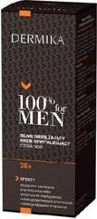 Intensyviai drėkinantis veido kremas Dermika 100% for Men 30+ vyrams, 50 ml kaina ir informacija | Veido kremai | pigu.lt