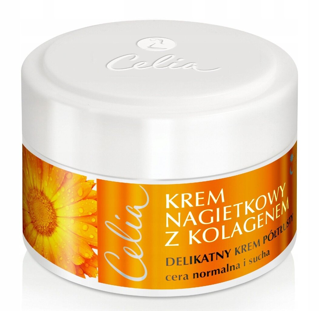 Pusiau riebus veido kremas Celia Collagen Marigold 50 ml цена и информация | Veido kremai | pigu.lt