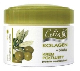 Омолаживающий полужирный крем для лица Celia Collagen Olive 50 мл цена и информация | Кремы для лица | pigu.lt