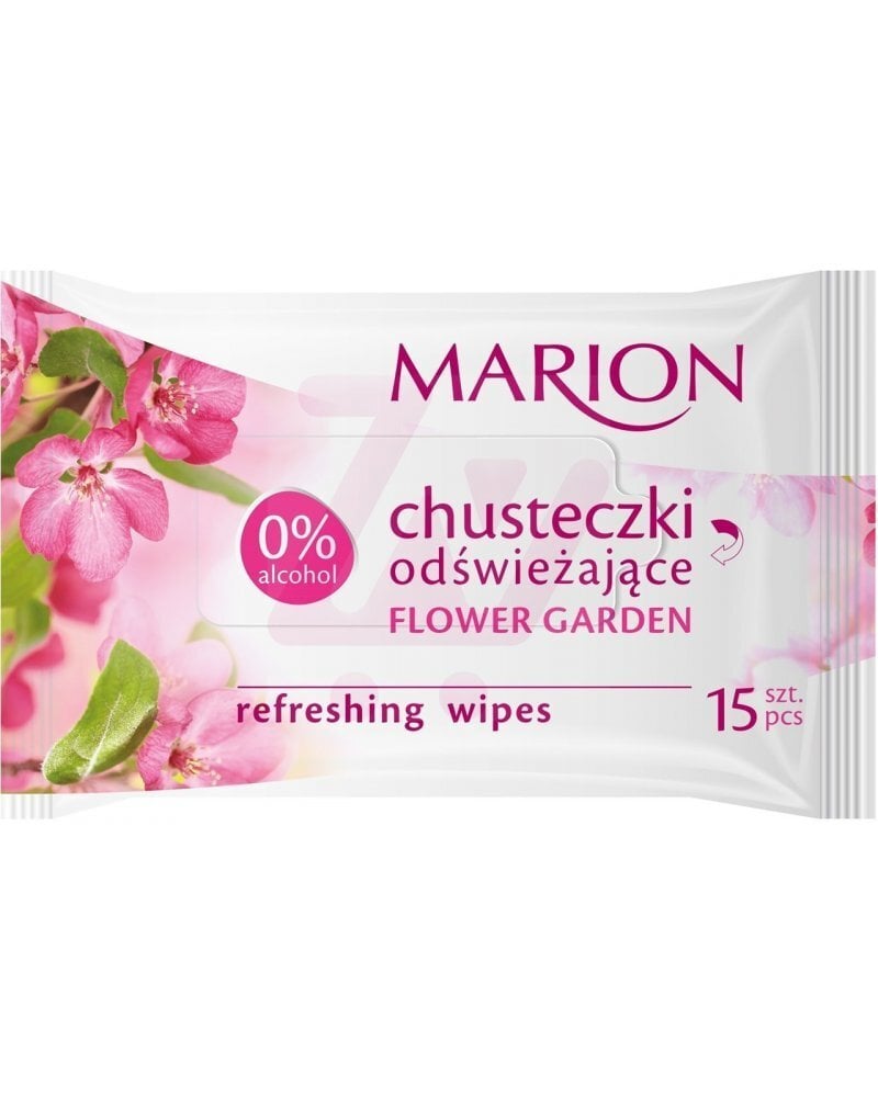 Drėkinančios servetėlės veidui Marion Flower Garden 15 vnt. цена и информация | Veido prausikliai, valikliai | pigu.lt