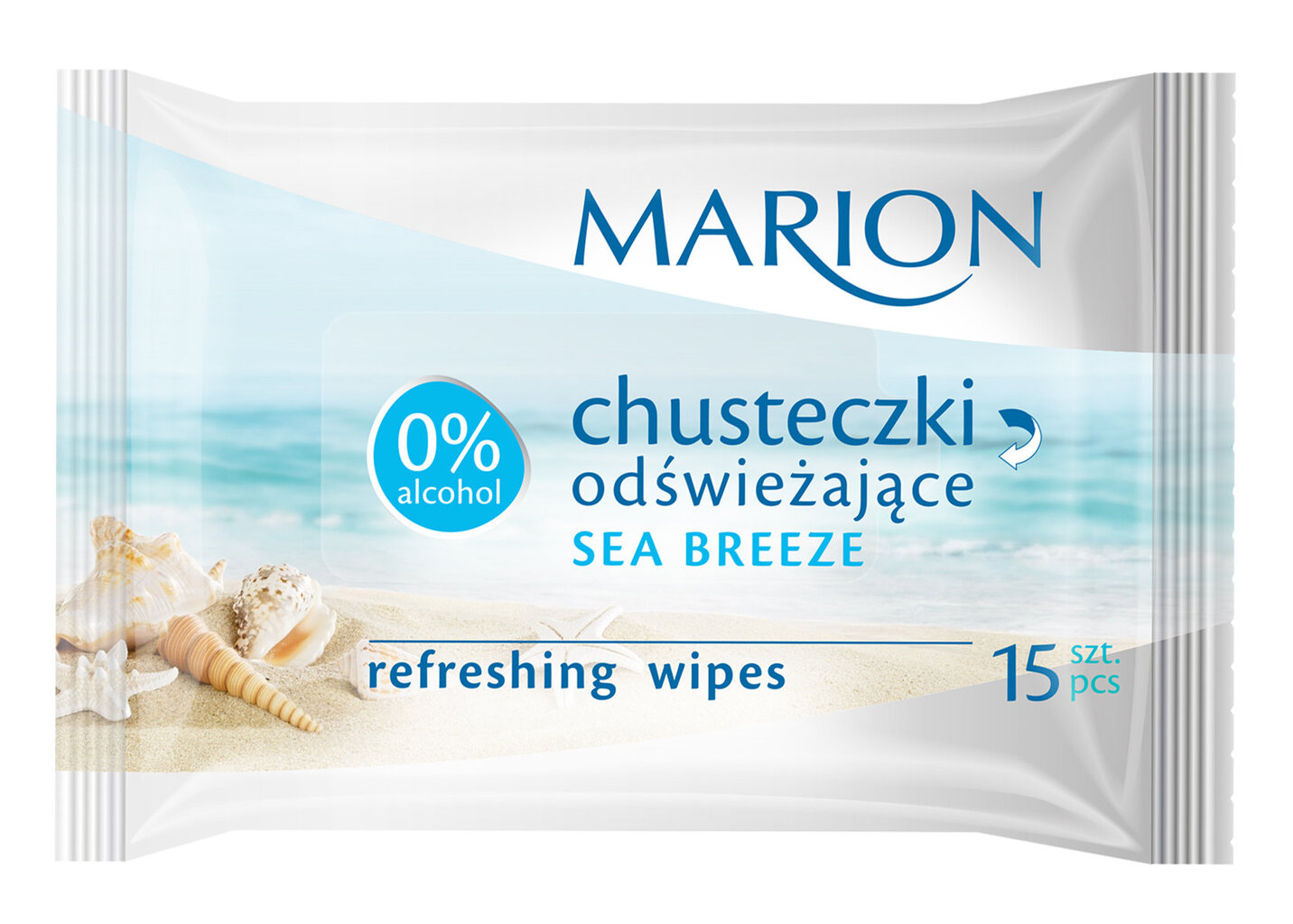 Drėkinančios servetėlės veidui Marion Sea Breeze 15 vnt. kaina ir informacija | Veido prausikliai, valikliai | pigu.lt