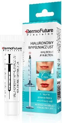 Lūpų putlinimo priemonė Eveline Cosmetics Dermofuture Hyaluronic, 12 ml kaina ir informacija | Lūpų dažai, blizgiai, balzamai, vazelinai | pigu.lt