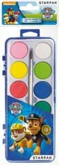 Акварельные краски Щенячий патруль 12 цветов + кисть цена и информация | Принадлежности для рисования, лепки | pigu.lt