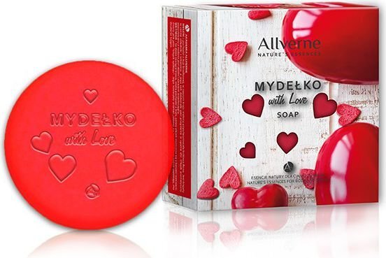 Augalinis muilas Allvernum Heart With Love, 100 g kaina ir informacija | Muilai | pigu.lt