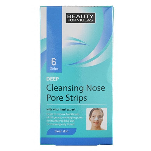 Nosies porų valymo juostelės Beauty Formulas Deep Cleansing Nose Strips kaina ir informacija | Veido kaukės, paakių kaukės | pigu.lt