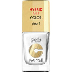 Gelinis nagų lakas Delia Cosmetics Coral Hybrid Step1 11 ml, 25 White цена и информация | Лаки, укрепители для ногтей | pigu.lt
