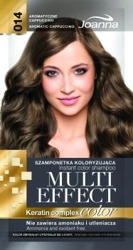 Dažomasis plaukų šampunas Joanna Multi Effect 35 g, 014 Aromatic Cappuccino kaina ir informacija | Plaukų dažai | pigu.lt