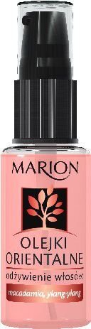 Plaukų aliejus Marion Oriental Oils Macadamia and Ylang-ylang hair oil, 30 ml kaina ir informacija | Priemonės plaukų stiprinimui | pigu.lt