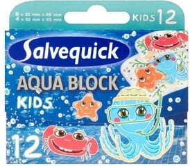 Pleistriukai vaikams Salvequick Plastry Aqua Block Kids 12 vnt. kaina ir informacija | Pirmoji pagalba | pigu.lt