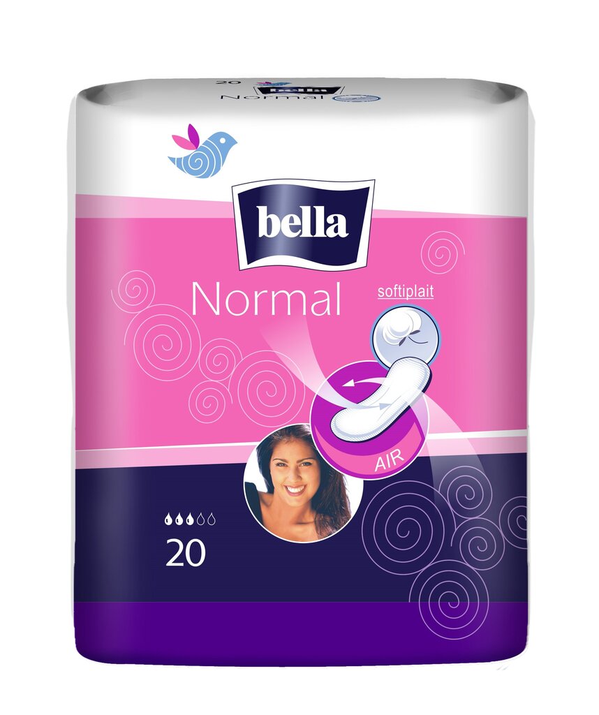 BELLA NORMAL higieniniai paketai, 20vnt kaina ir informacija | Tamponai, higieniniai paketai, įklotai | pigu.lt