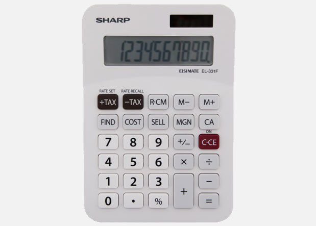 Skaičiuotuvas Sharp EL-330F, baltas kaina ir informacija | Kanceliarinės prekės | pigu.lt