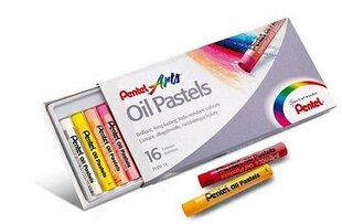 Aliejinės pastelės Pentel, 16 vnt kaina ir informacija | Kanceliarinės prekės | pigu.lt