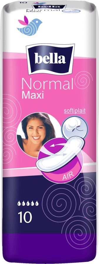 Higieniniai paketai Bella Normal Maxi, 10 vnt цена и информация | Tamponai, higieniniai paketai, įklotai | pigu.lt