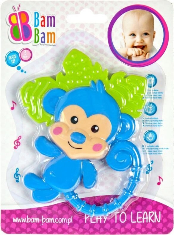 Barškutis BamBam Bezdžionė kaina ir informacija | Žaislai kūdikiams | pigu.lt