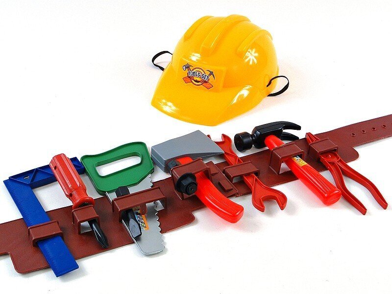 Statybos įrankių rinkinys su šalmu ir diržu Adar цена и информация | Žaislai berniukams | pigu.lt