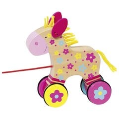 Деревянная каталка Лошадка Susibelle цена и информация | Игрушки для малышей | pigu.lt