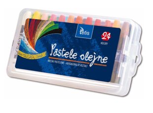 Šešiakampės aliejaus pastelės, 24 spalv. цена и информация | Принадлежности для рисования, лепки | pigu.lt
