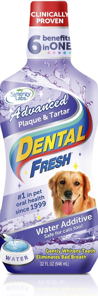 Dantų higienos skystis šunims Dental Fresh Dog Plaque&Tartar, 946 ml kaina ir informacija | Priežiūros priemonės gyvūnams | pigu.lt