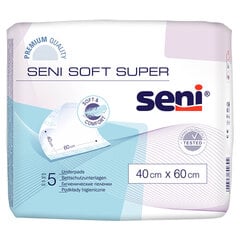 Простыни гигиенические Seni Soft 40х60 см, 5 шт. цена и информация | Подгузники, прокладки, одноразовые пеленки для взрослых | pigu.lt