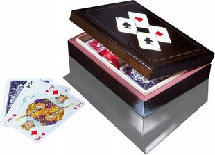 Карты игральные Piatnik ,,Luxury", в деревянной темной коробке цена и информация | Азартные игры | pigu.lt