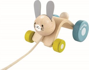 Trauktukas PlanToys Hopping Rabbit kaina ir informacija | Žaislai kūdikiams | pigu.lt