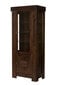 Optimata beržo medienos vitrina su raižiniu Doris 102B, ruda kaina ir informacija | Vitrinos, indaujos | pigu.lt