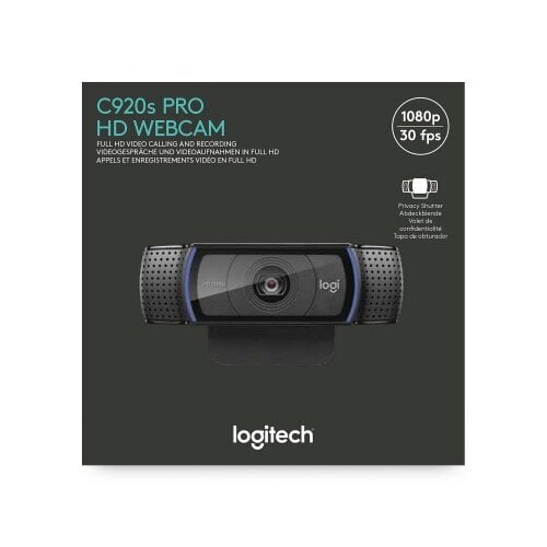 Interneto kamera Logitech HD Pro C920S kaina ir informacija | Kompiuterio (WEB) kameros | pigu.lt