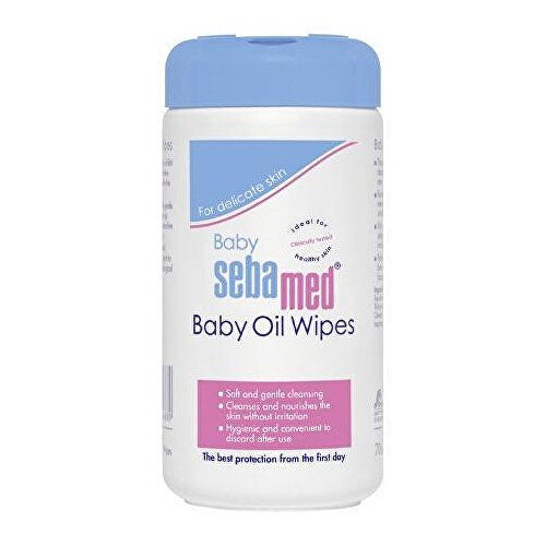 Drėgnos servetėlės su aliejumi kūdikiams Sebamed Baby Oil Wipes, 70 vnt. цена и информация | Kosmetika vaikams ir mamoms | pigu.lt