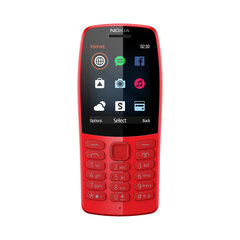 Nokia 210, Dual Sim, Red цена и информация | Мобильные телефоны | pigu.lt