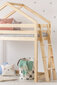Lova-namelis Dalidda su kopėčiomis, 90x200 cm, ąžuolo spalvos kaina ir informacija | Vaikiškos lovos | pigu.lt