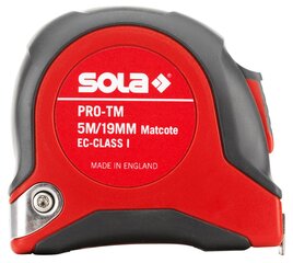 Ruletė PRO-TM Sola 5mx19mm, EC I kaina ir informacija | Mechaniniai įrankiai | pigu.lt
