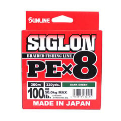 Леска SUNLINE Siglon PE × 8, тёмно-зелёная цена и информация | Лески | pigu.lt