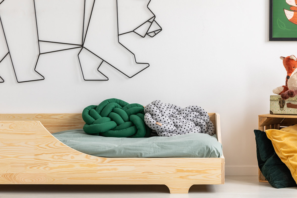 Lova Davitez, 80x200 cm, ąžuolo spalvos kaina ir informacija | Vaikiškos lovos | pigu.lt