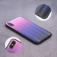Mocco Aurora Glass Silicone Back Case for Apple iPhone 6 Plus / 6S Plus Pink - Black kaina ir informacija | Telefono dėklai | pigu.lt