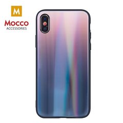 Mocco Aurora Glass Silicone Back Case for Apple iPhone XS Max Brown - Black kaina ir informacija | Telefono dėklai | pigu.lt