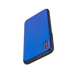 Mocco Aurora Glass Silicone Back Case for Apple iPhone XS Max Blue kaina ir informacija | Telefono dėklai | pigu.lt