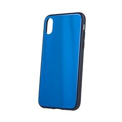 Mocco Aurora Glass Silicone Back Case for Apple iPhone XS Max Blue kaina ir informacija | Telefono dėklai | pigu.lt